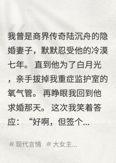 《重生后我让丈夫和白月光锁死》陆沉舟顾衍全文免费试读