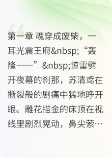 《王妃霸宠：王爷跪下听令》苏清鸢萧玦大结局精彩阅读