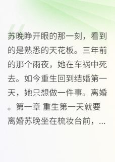 重生后离婚，前夫后悔来不及免费阅读 苏晚陆景深在线阅读