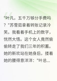 老婆给教练五千万分手费苏雪茹叶凡 老婆给教练五千万分手费小说免费阅读